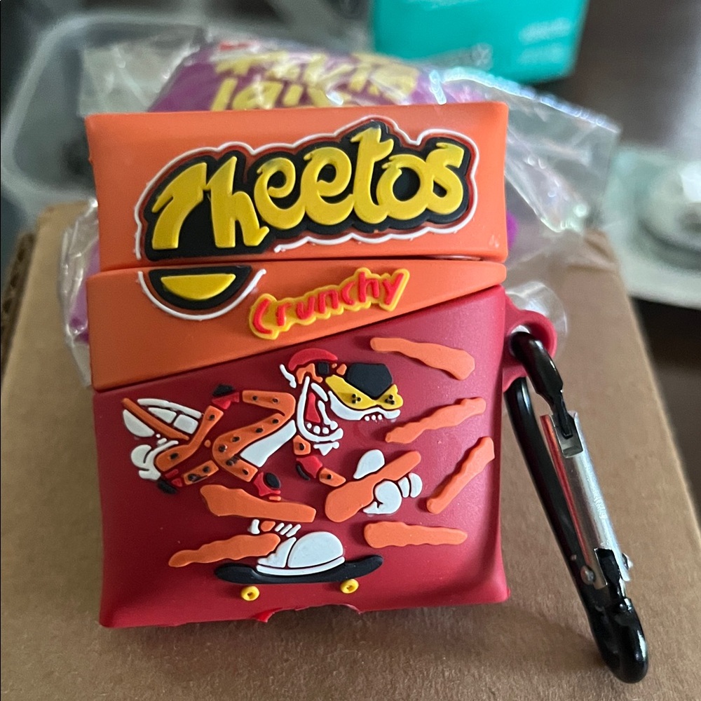 Cheetos Crunchy Red & Orange AirPods Case with Carabiner